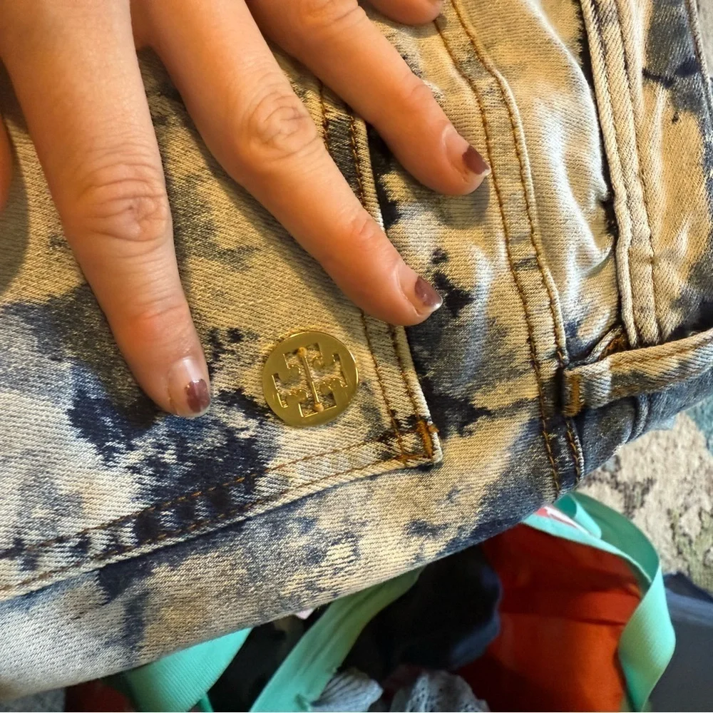 Denim Tory Burch Tie-Dye Straight Jeans – Size 28 - Picture 6 of 7